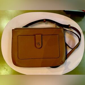 Lauren Ralph Lauren leather brown crossbody satchel clutch